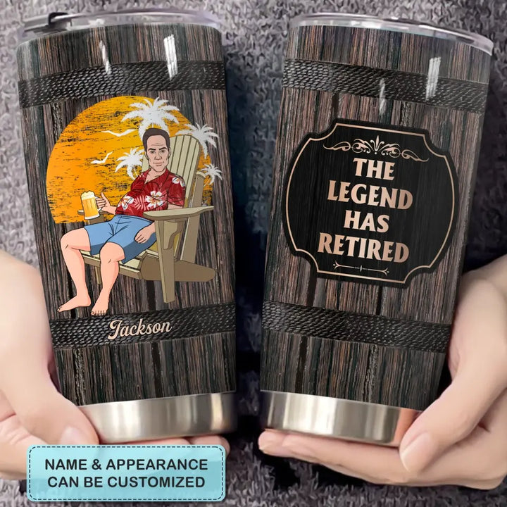 Personalized Tumbler - Retirement, Birthday, Father's Day Gift For Dad, Grandpa - The Legend Has Retired ARND005