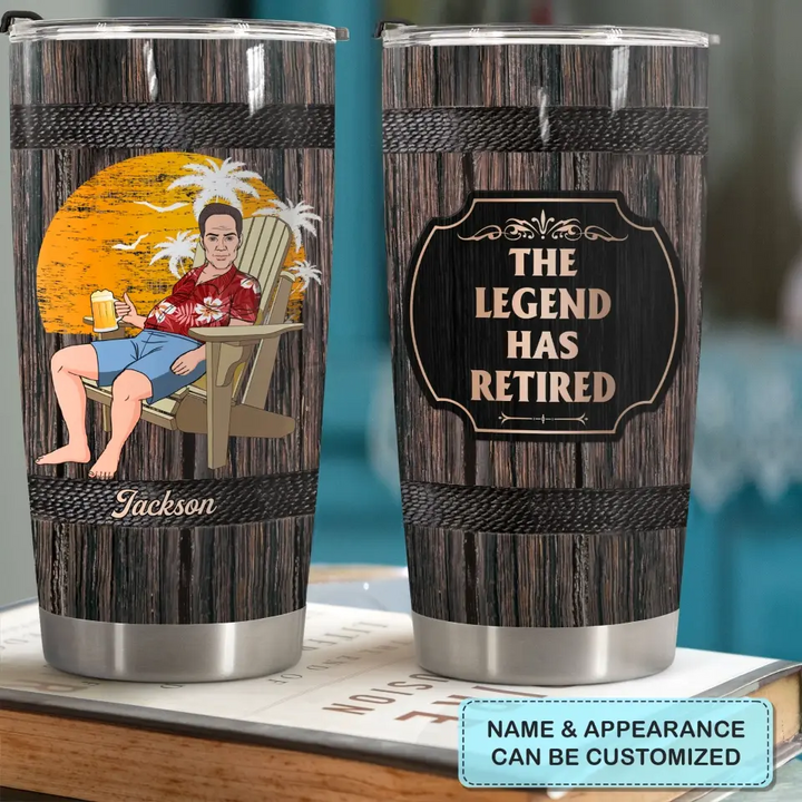 Personalized Tumbler - Retirement, Birthday, Father's Day Gift For Dad, Grandpa - The Legend Has Retired ARND005