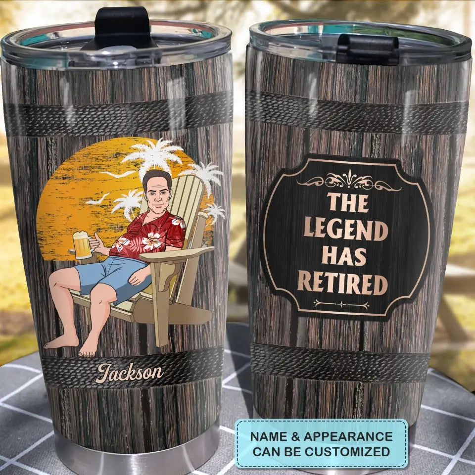 Personalized Tumbler - Retirement, Birthday, Father's Day Gift For Dad, Grandpa - The Legend Has Retired ARND005