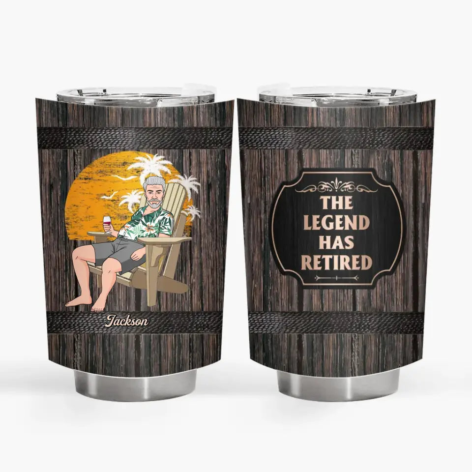 Personalized Tumbler - Retirement, Birthday, Father's Day Gift For Dad, Grandpa - The Legend Has Retired ARND005