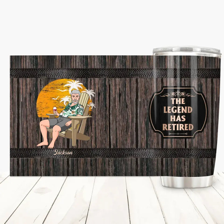 Personalized Tumbler - Retirement, Birthday, Father's Day Gift For Dad, Grandpa - The Legend Has Retired ARND005
