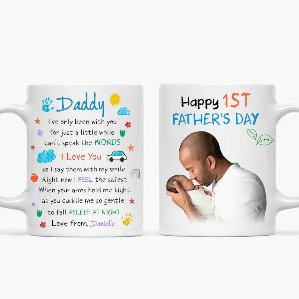 Personalized White Mug - Father's Day Gift For Dad, Grandpa - Daddy I Love You ARND018 AGCKH018