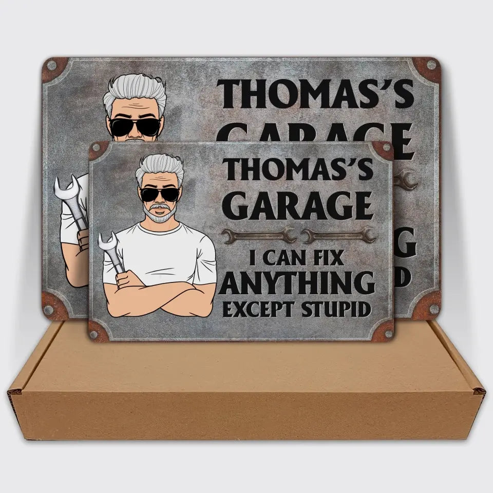 Personalized Metal Sign - Father's Day Gift For Dad, Grandpa - I Can Fix Anything ARND036