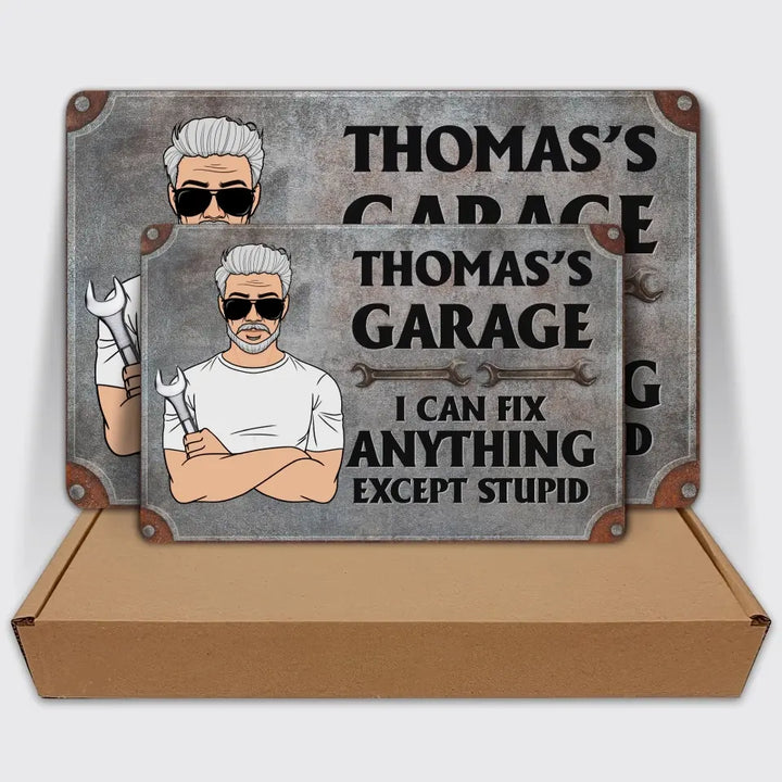 Personalized Metal Sign - Father's Day Gift For Dad, Grandpa - I Can Fix Anything ARND036