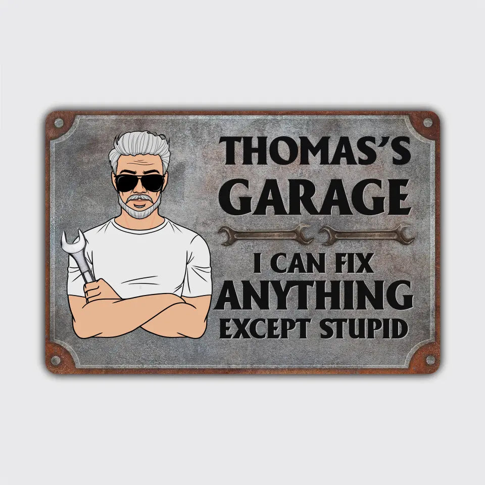 Personalized Metal Sign - Father's Day Gift For Dad, Grandpa - I Can Fix Anything ARND036