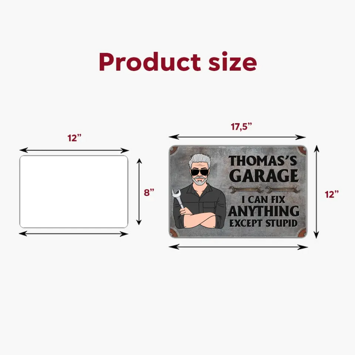 Personalized Metal Sign - Father's Day Gift For Dad, Grandpa - I Can Fix Anything ARND036