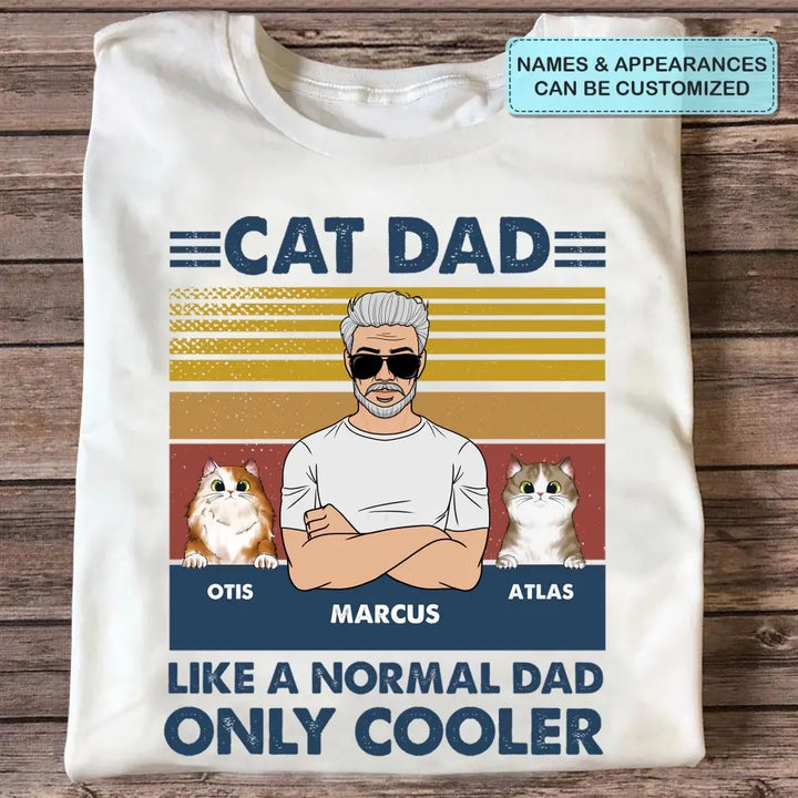 Personalized T-shirt - Father's Day, Birthday Gift For Dad, Grandpa - Cat Dad ARND005