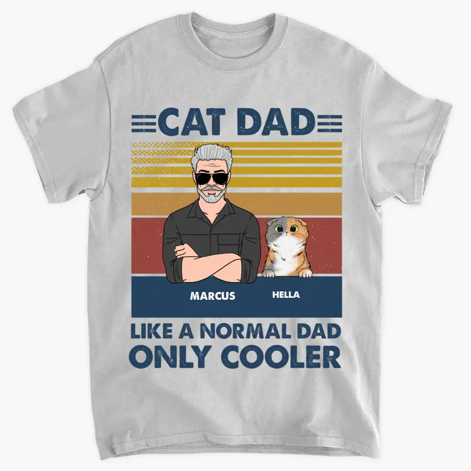 Personalized T-shirt - Father's Day, Birthday Gift For Dad, Grandpa - Cat Dad ARND005