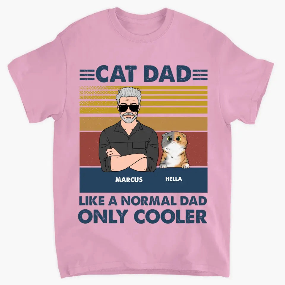 Personalized T-shirt - Father's Day, Birthday Gift For Dad, Grandpa - Cat Dad ARND005