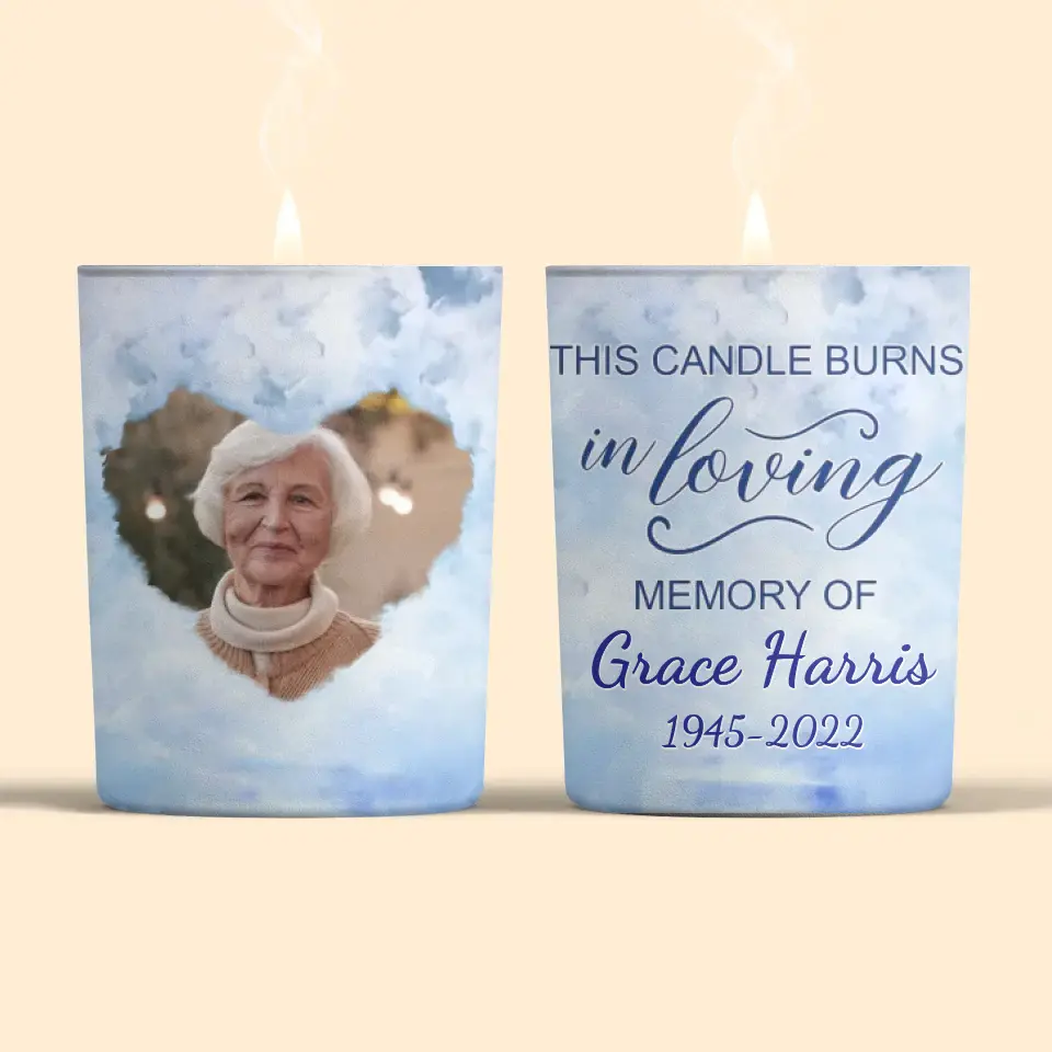 Personalized Candle - Memorial Gift For Family Members Mom, Dad, Brothers, Sisters - This Candle Burns In Loving Memory ARND036