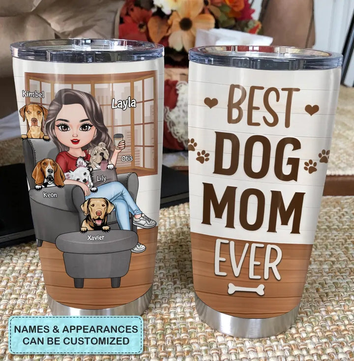 Personalized Tumbler - Mother's Day Gift For Dog Lover - Best Dog Mom Ever