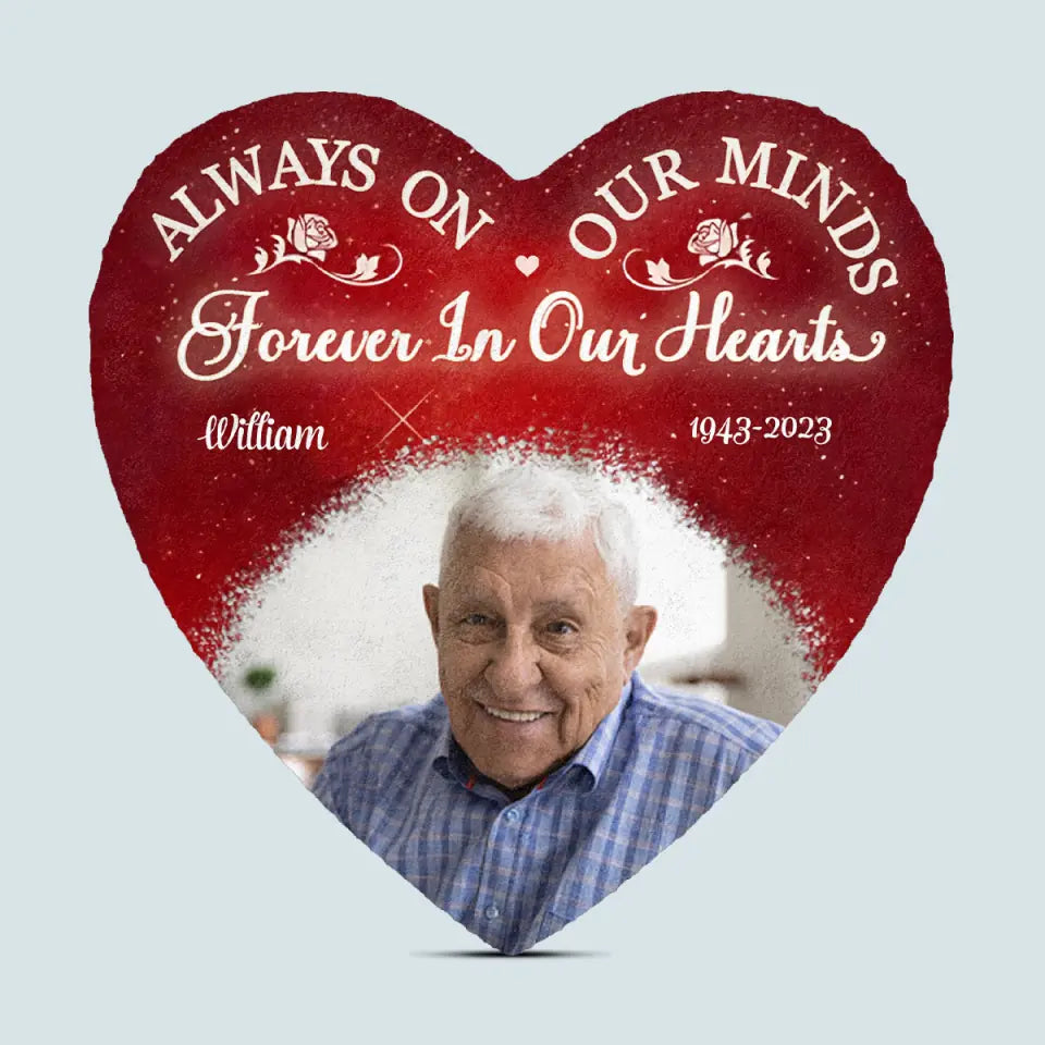 Personalized Garden Stone - Memorial Gift For Mom, Dad, Grandma, Grandpa, Brother, Sister - Forever In Our Hearts ARND018