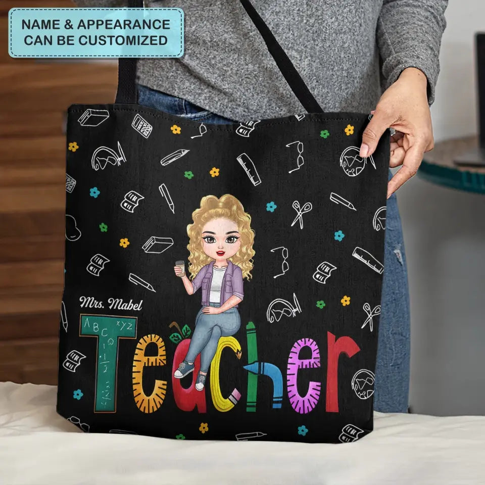 Personalized Tote Bag - Teacher's Day, Birthday Gift For Teacher - A Teacher ARND005