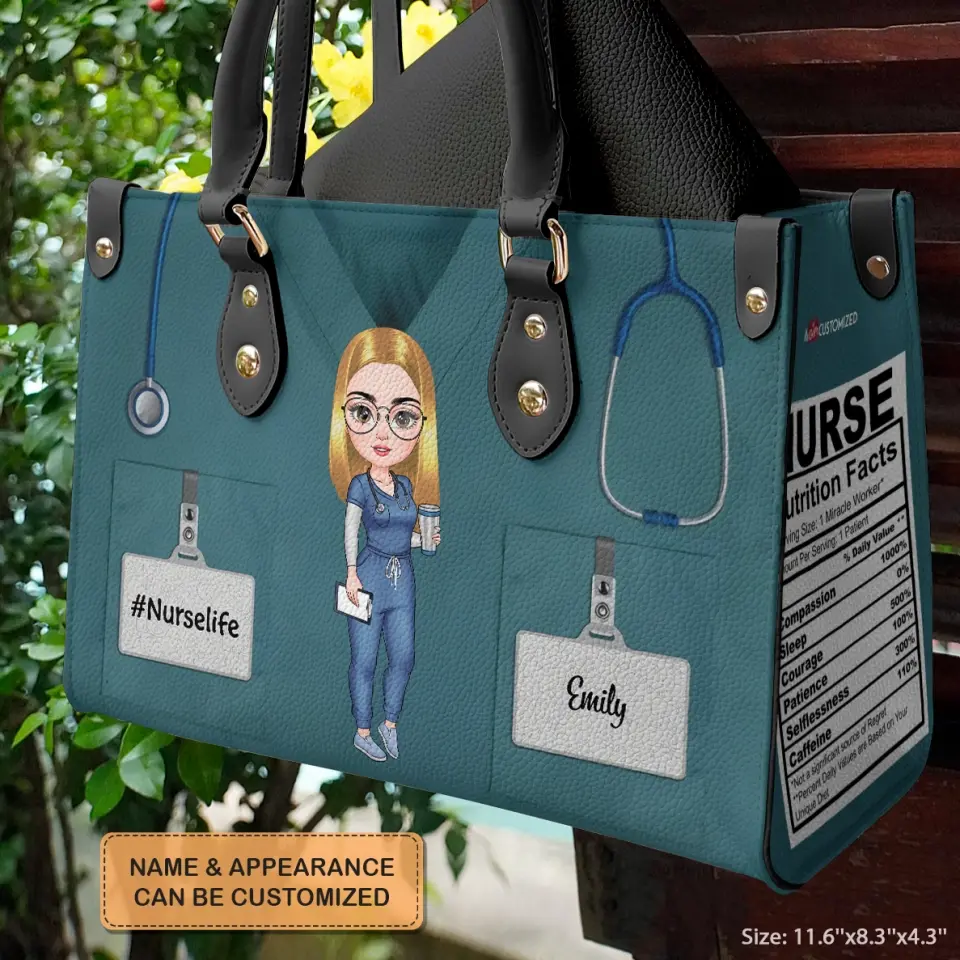 Personalized Leather Bag - Birthday, Nurse's Day Gift For Nurse - Nurse Life ARND036