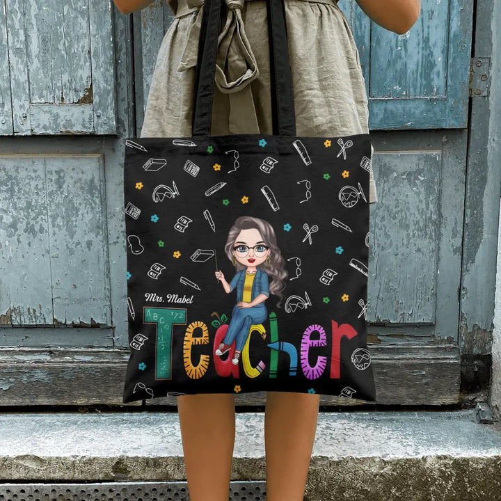 Personalized Tote Bag - Teacher's Day, Birthday Gift For Teacher - A Teacher ARND005