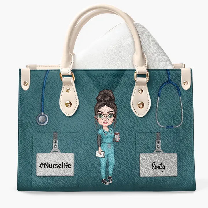 Personalized Leather Bag - Birthday, Nurse's Day Gift For Nurse - Nurse Life ARND036