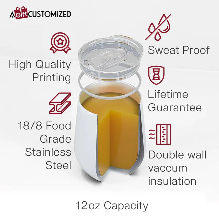 Personalized Wine Tumbler - Colleague's Day, Birthday Gift For Colleague - Chance Made Us Colleagues ARND036