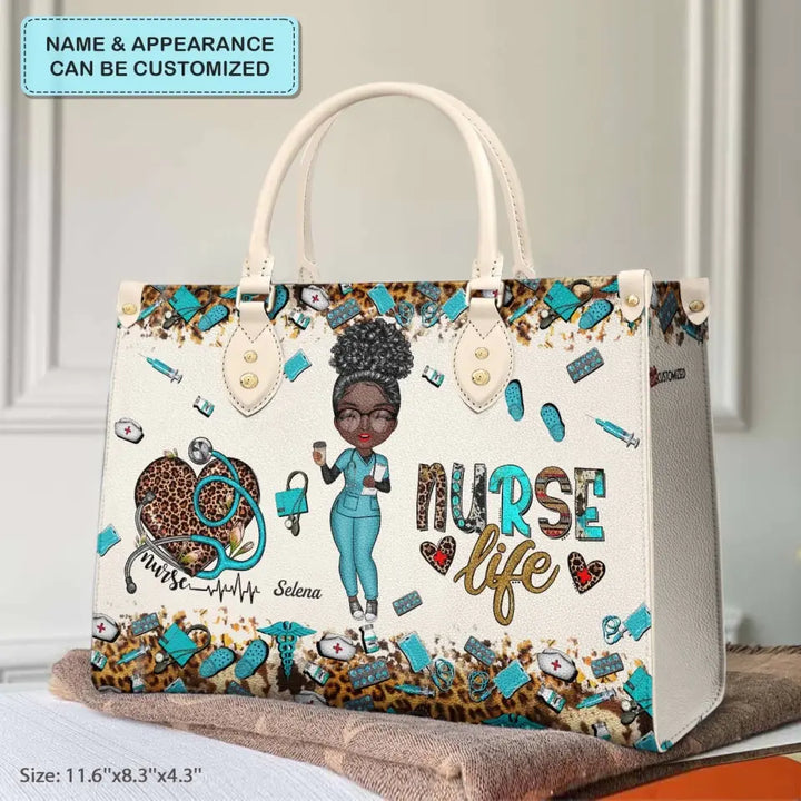 Personalized Leather Bag - Birthday, Nurse's Day Gift For Nurse - Nurse Life ARND005