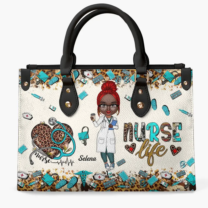 Personalized Leather Bag - Birthday, Nurse's Day Gift For Nurse - Nurse Life ARND005