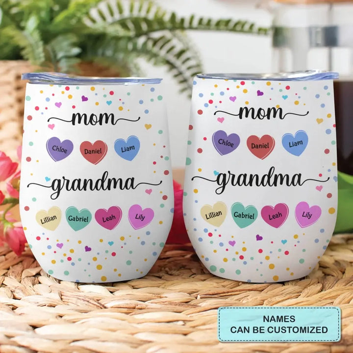 Personalized Wine Tumbler - Mother's Day Gift For Grandma
