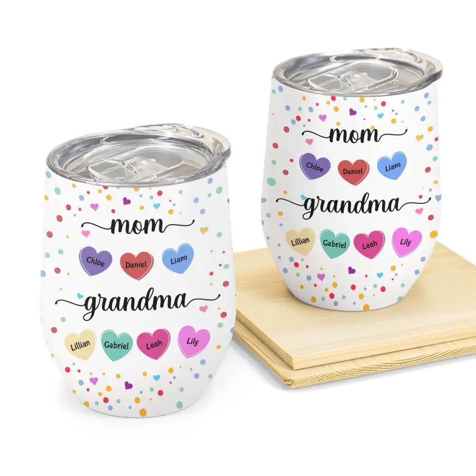 Personalized Wine Tumbler - Mother's Day Gift For Grandma