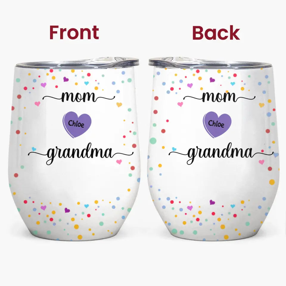 Personalized Wine Tumbler - Mother's Day Gift For Grandma