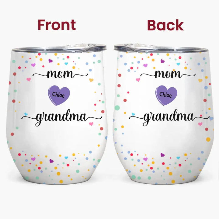 Personalized Wine Tumbler - Mother's Day Gift For Grandma