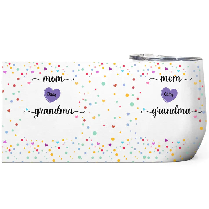 Personalized Wine Tumbler - Mother's Day Gift For Grandma