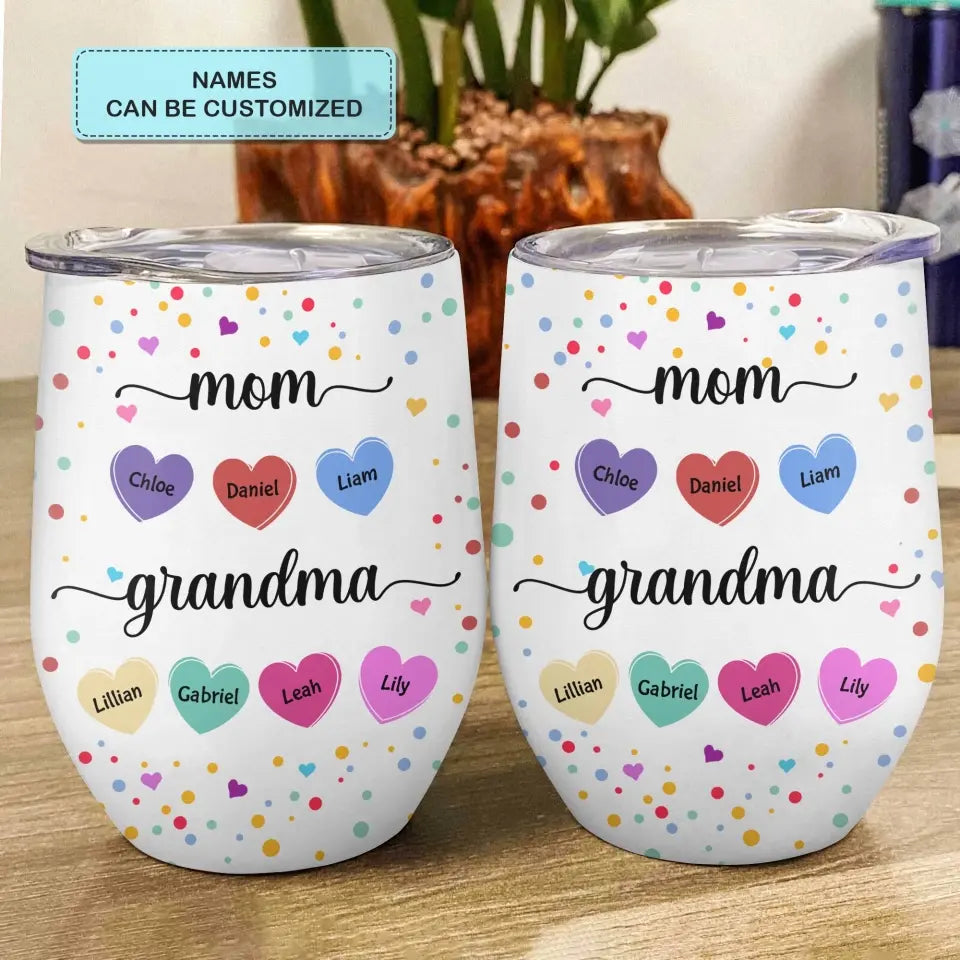 Personalized Wine Tumbler - Mother's Day Gift For Grandma