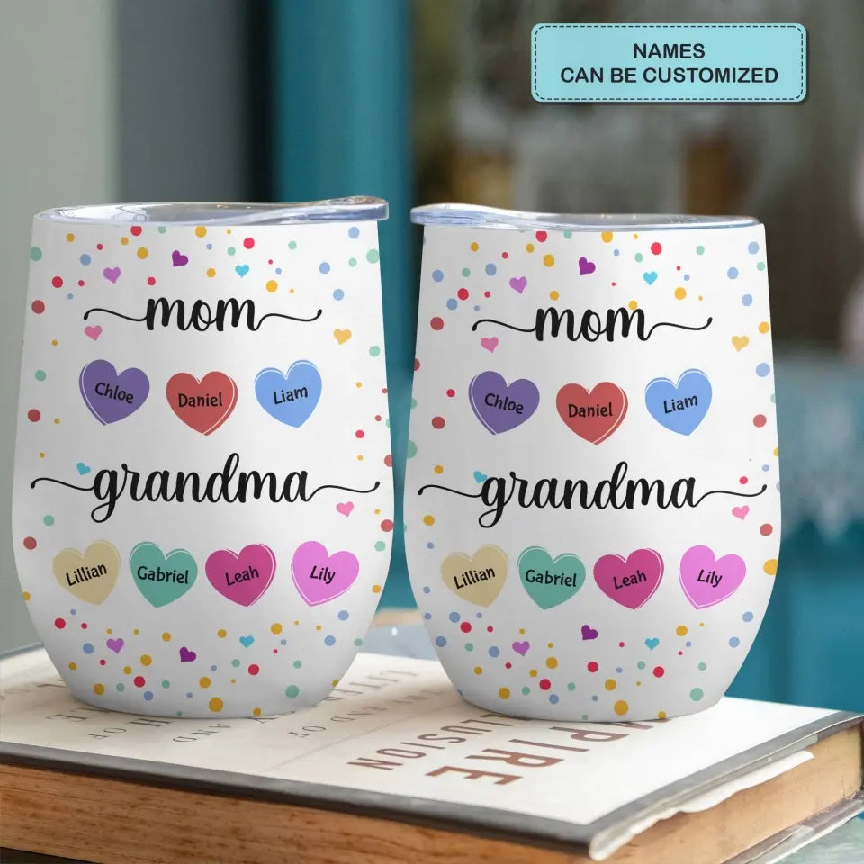 Personalized Wine Tumbler - Mother's Day Gift For Grandma