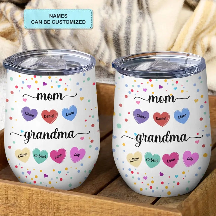 Personalized Wine Tumbler - Mother's Day Gift For Grandma