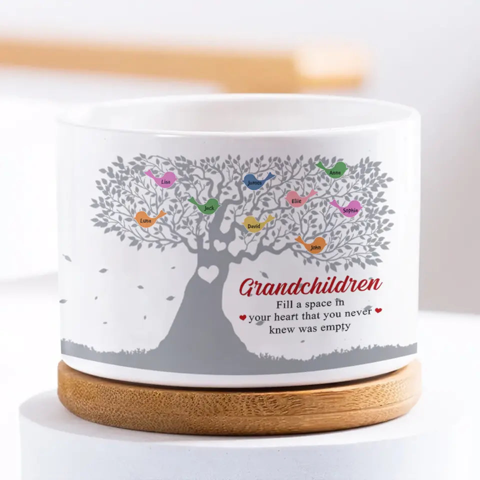 Personalized Plant Pot - Mother's Day, Birthday Gift For Mom, Grandma - Grandchildren Fill A Space ARND018