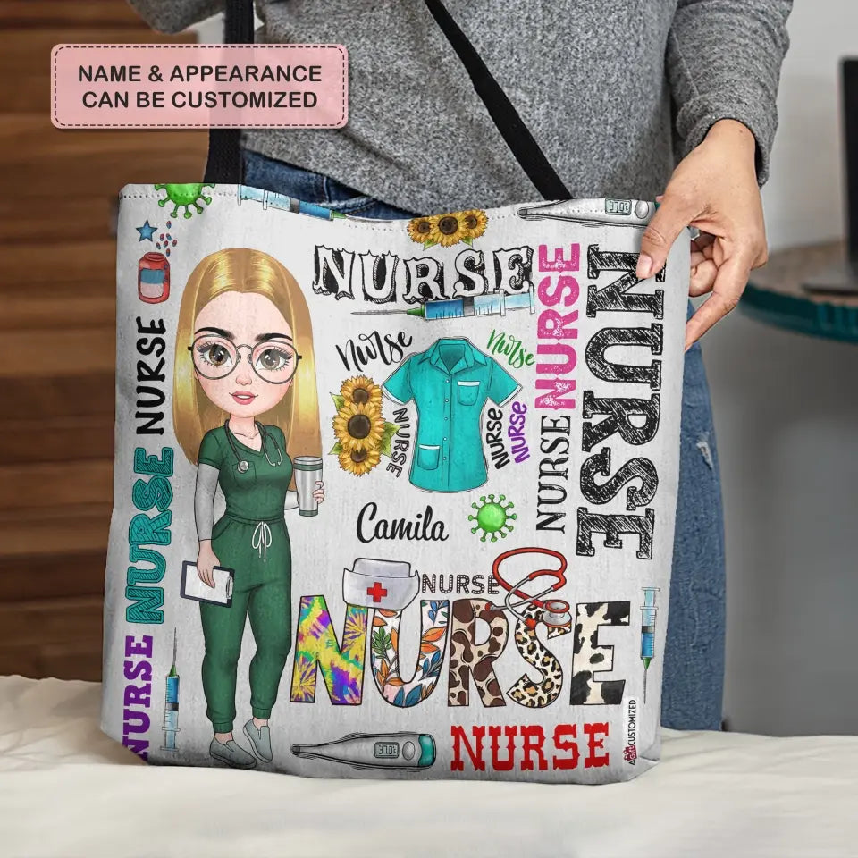 Personalized Tote Bag - Nurse's Day, Birthday Gift For Nurse - Being A Nurse ARND0014