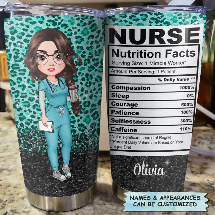 Personalized Tumbler - Birthday, Nurse's Day Gift For Nurse - Nurse Nutrition Facts ARND018