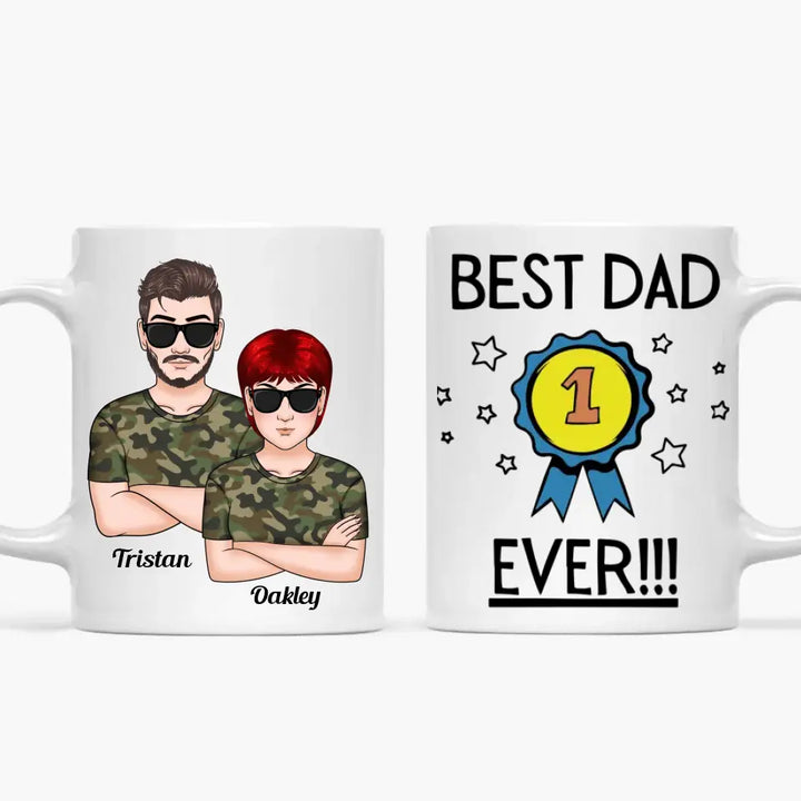 Personalized White Mug - Father's Day Gift For Dad, Grandpa - Best Dad Ever ARND005