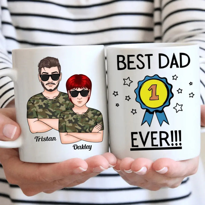 Personalized White Mug - Father's Day Gift For Dad, Grandpa - Best Dad Ever ARND005