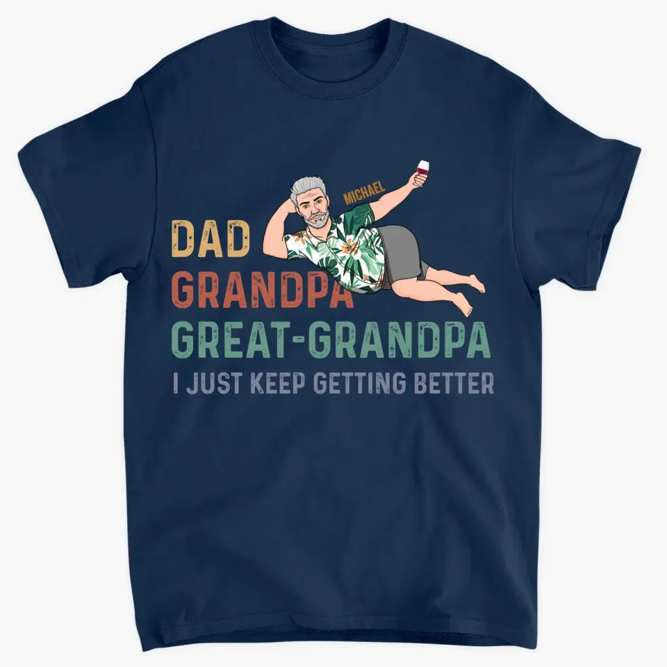 Personalized T-shirt - Father's Day, Birthday Gift For Dad, Grandpa - Dad Grandpa Great Grandpa ARND018