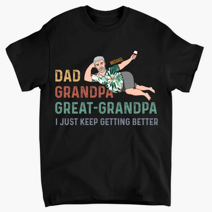 Personalized T-shirt - Father's Day, Birthday Gift For Dad, Grandpa - Dad Grandpa Great Grandpa ARND018