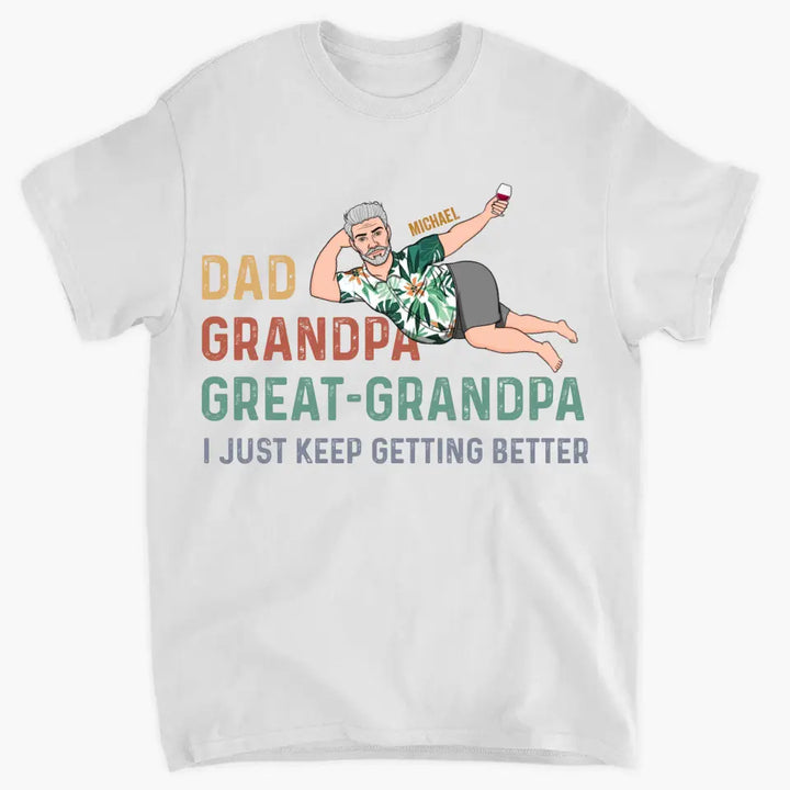 Personalized T-shirt - Father's Day, Birthday Gift For Dad, Grandpa - Dad Grandpa Great Grandpa ARND018