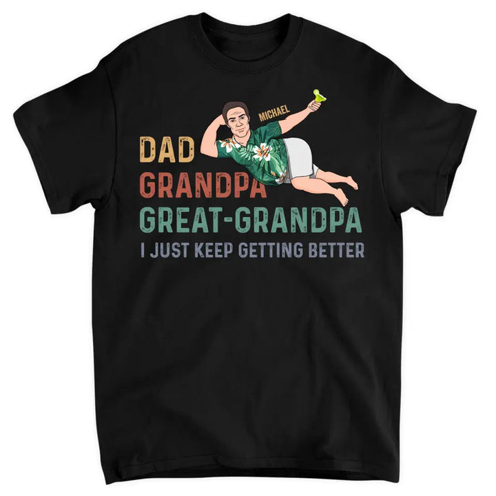 Personalized T-shirt - Father's Day, Birthday Gift For Dad, Grandpa - Dad Grandpa Great Grandpa ARND018