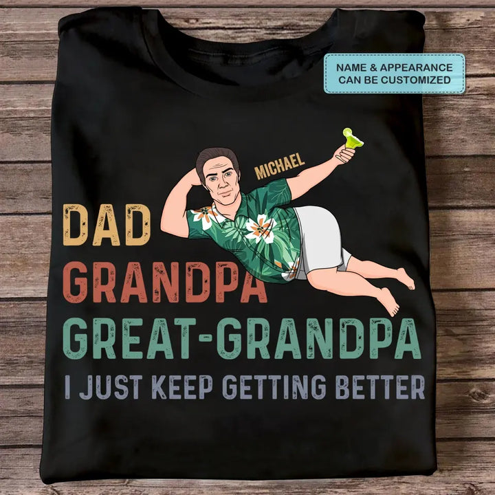 Personalized T-shirt - Father's Day, Birthday Gift For Dad, Grandpa - Dad Grandpa Great Grandpa ARND018