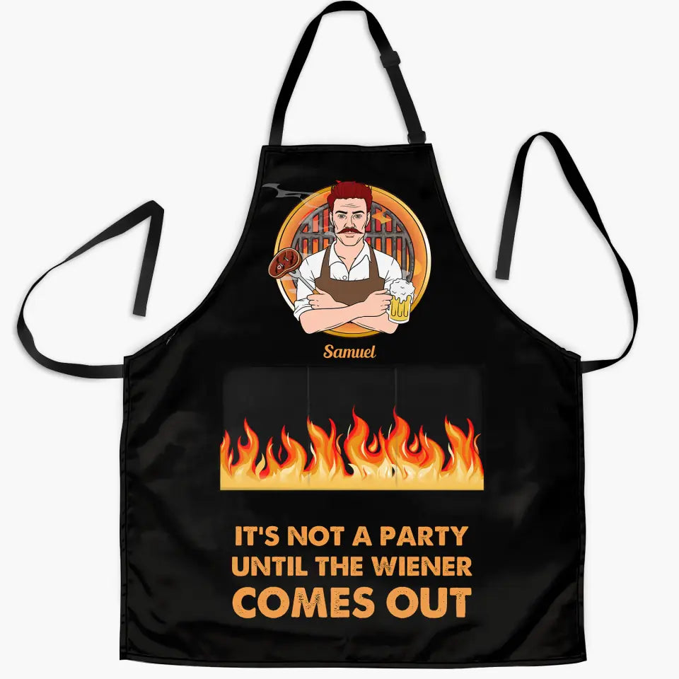 Personalized Apron - Father's Day Gift For Dad, Grandpa - Not A Party ARND018