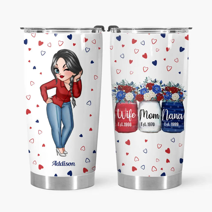 Personalized Tumbler - Mother's Day Gift For Grandma - Wife Mom Nana