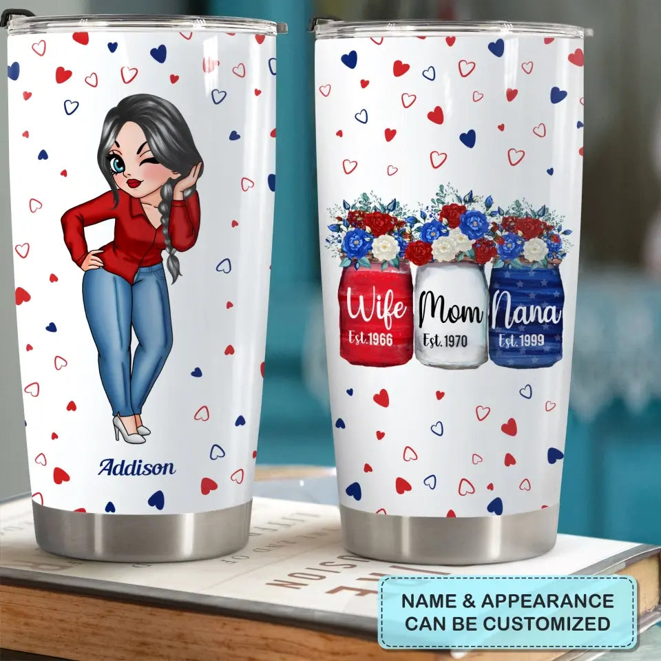 Mom Tumbler, New Mom Gift, Mom Est Gift, Personalized Tumbler with