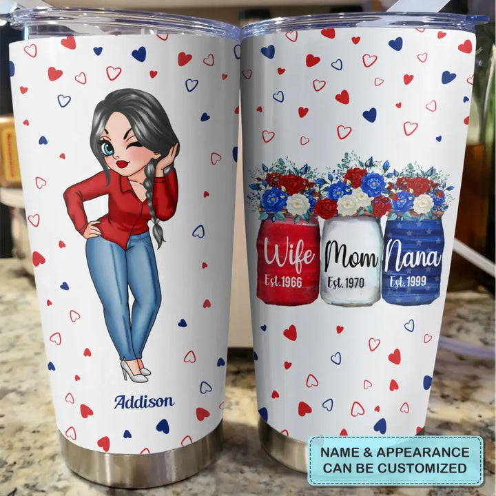 Personalized Tumbler - Mother's Day Gift For Grandma - Wife Mom Nana