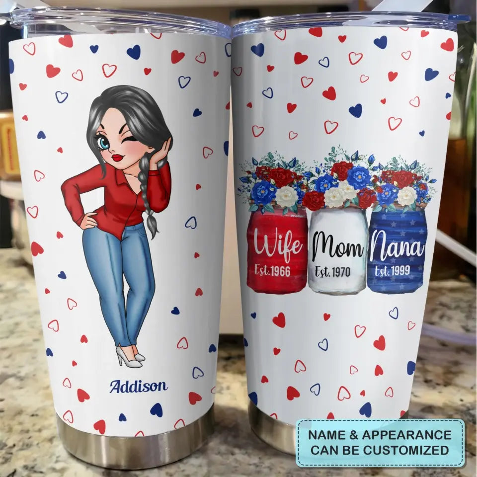 Mom Tumbler, New Mom Gift, Mom Est Gift, Personalized Tumbler with