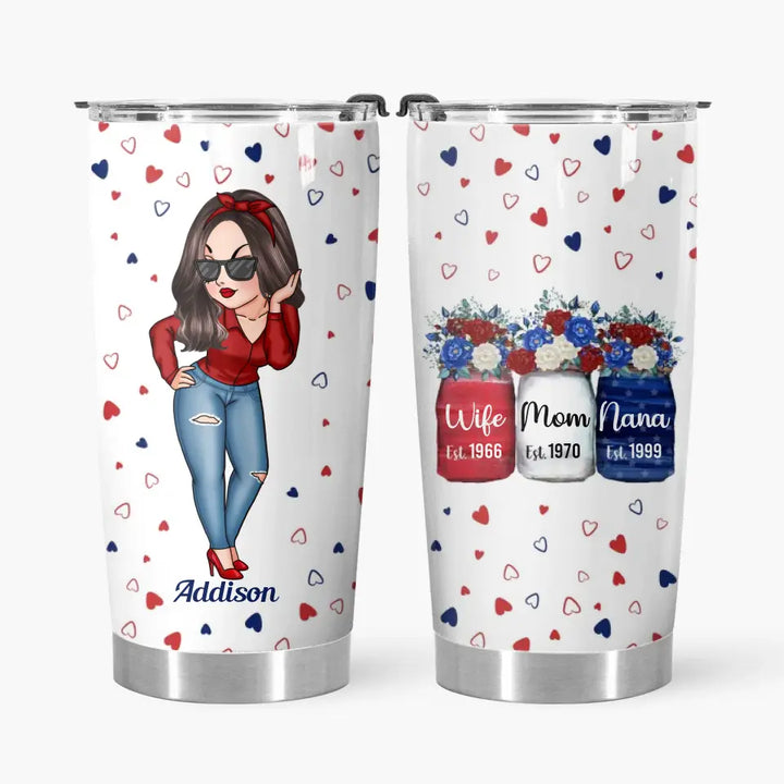 Personalized Tumbler - Mother's Day Gift For Grandma - Wife Mom Nana