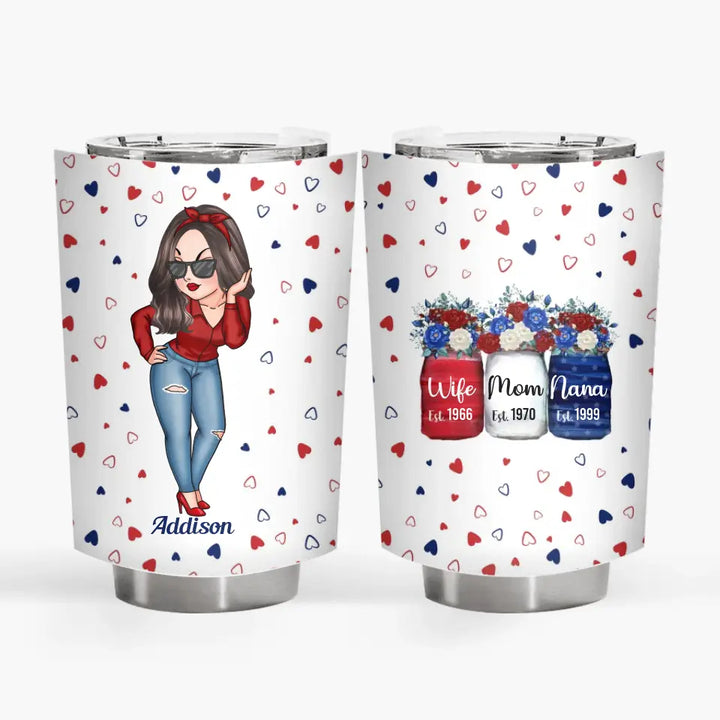 Personalized Tumbler - Mother's Day Gift For Grandma - Wife Mom Nana