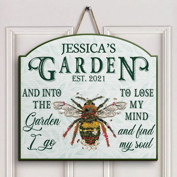 Personalized Door Sign - Gift For Gardening Lover, Gardener - Into The Garden ARND018