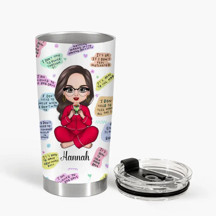 Personalized Tumbler - Birthday Gift For Friend, BFF - My Mental Breakdown Cup ARND018